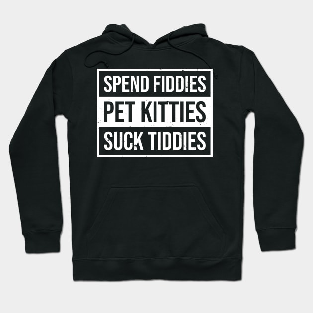 Spend Fiddies Pet Kitties Suck Tiddies Hoodie by BramCrye